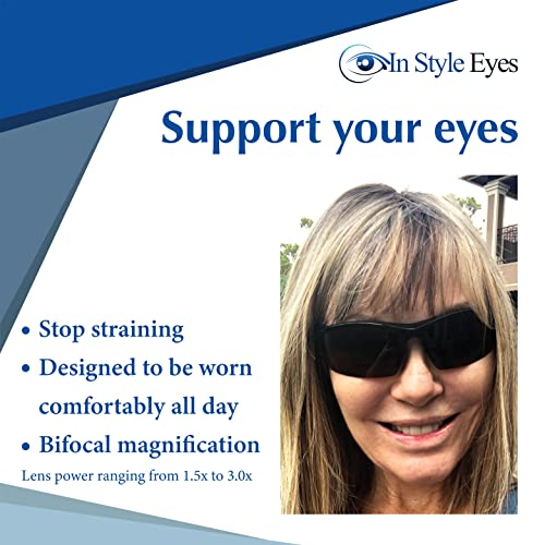 In Style Eyes Magnificent Mawi Wrap Around Bifocal Sunglasses - Semi-rimless Frame Reading Glasses - Polarized Lens2