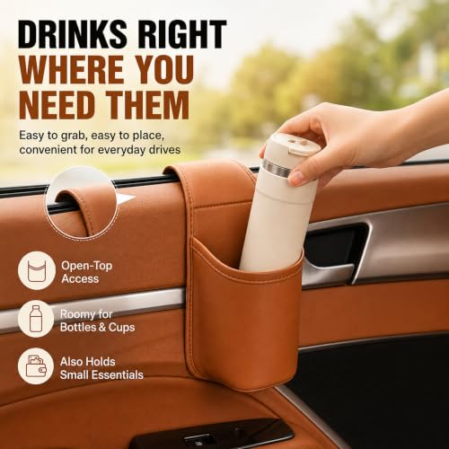 Leather Door Panel Cup Holder