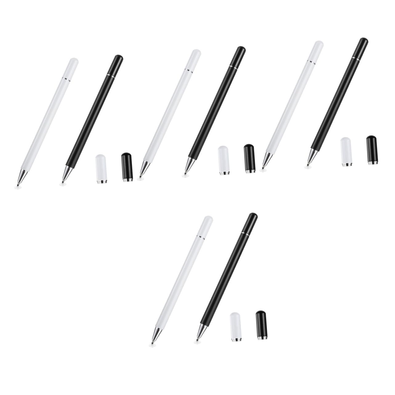 UKCOCO 8piezas Lápiz Stylus Capacitivo De Doble Punta para Pantallas Táctiles Compatible Móviles y Tablets Punta De Flexible y Silenciosa Paquete