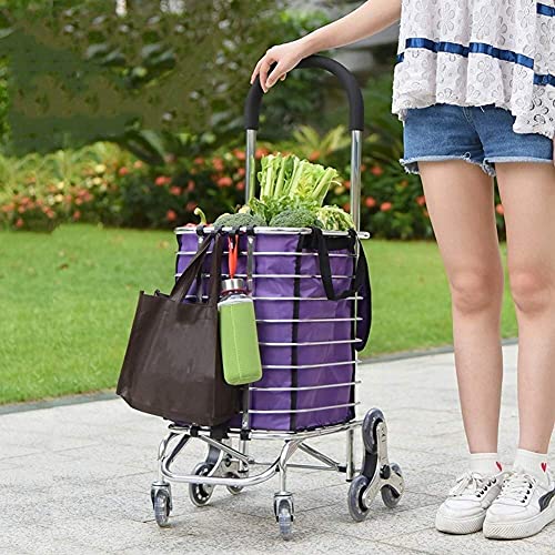 MTYLX Multifunktionaler Aufbewahrungswagen,Wagen Einkaufswagen Faltbarer Transportwagen Lager Kristallrad Komfortabler Griff Sackkarren Aufbewahrungswagen,4 Räder,8 Räder – Bild 3