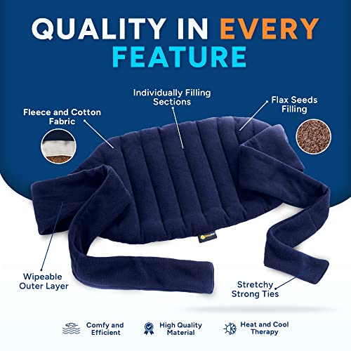 Sunnybay Microwave Heating Pad, Microwavable Moist Hot Or Cool Bean Bag Wrap For Neck, Shoulder, Knee, Or Back Pain With Fastening Straps, 10X18 Inch Heating Area, 2.8 Lbs, Fsa Hsa Approved, 58 Inches #TOP2