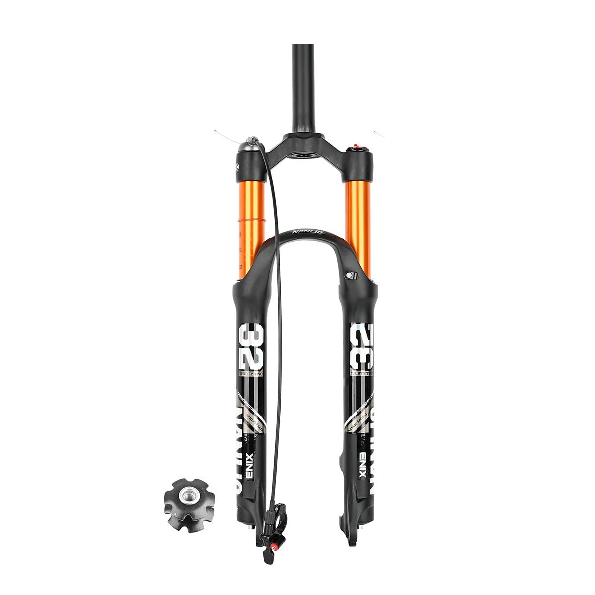 WIQUYBML Mountain Bikes Suspension Air Fork 26/27.5/29inch 1-1/8" Straight/tapered Bike Forks Travel 120mm Disc Brake Front Manual/Remote 9 * 100mm QR(Straight-remote,26")