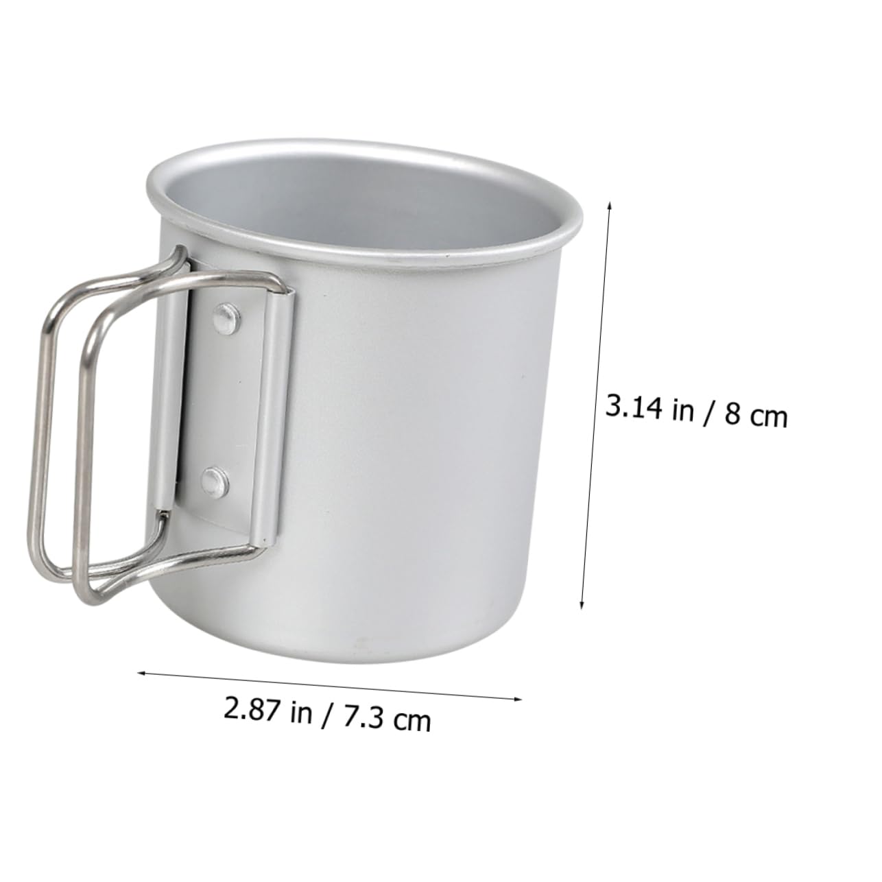 KOMBIUDA 4 Stücke Elegante Tragbare Wasser Tasse Aluminium Legierung Camping Tasse Klapp Griff Für Wandern