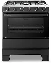 Fogão de Piso 5 Bocas Esmaltec F5ISP Ideal Pop | Mesa em Aço Inox, Acendimento Manual, Preto