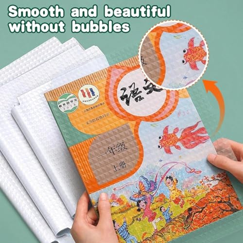 Image of Transparent Self-Adhesive Book Cover Film Sheets - 30 PCS Waterproof Book Protection Sticker Set (10 Each of 3 Sizes) | Easy Peel & Stick Cover for Textbooks, Notebooks, Registers & Office Books (30)