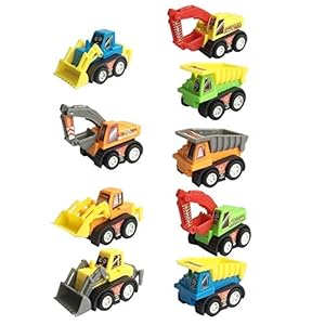 Kids Construction Car Toys for 3 4 5 Year Old Boys Toddler Mini Pull Back Vehicles Excavator Truck Tractor Party…