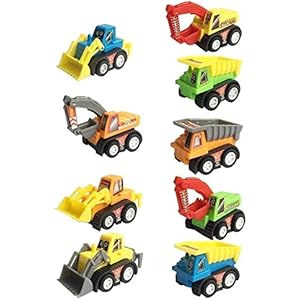 Construction Vehicles Pull Back Car Toy for Boys Toddler Racing Game Excavator Bulldozer Dumper Truck Mini Engineering Toys