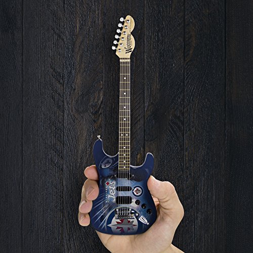 Image of Woodrow Guitar by The Sports Vault NHL Winnipeg Jets Collectible Mini NorthEnder Guitar