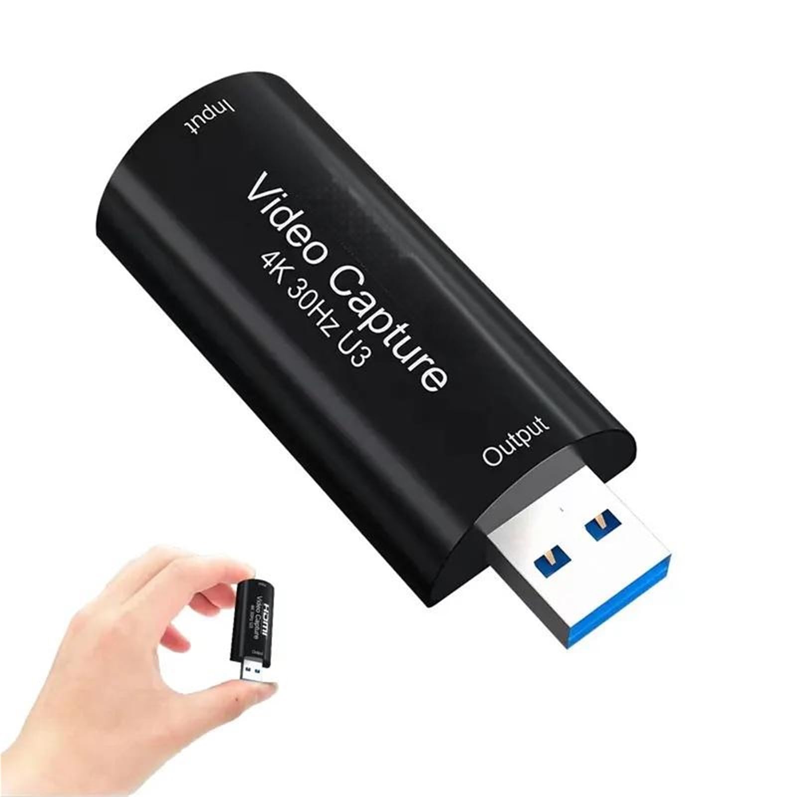 Scheda di acquisizione video 4K su USB 3.0 da pezzi, registrazione giochi 1080P 60fps for 5 laptop compatibili, streaming live PC(Curved style)