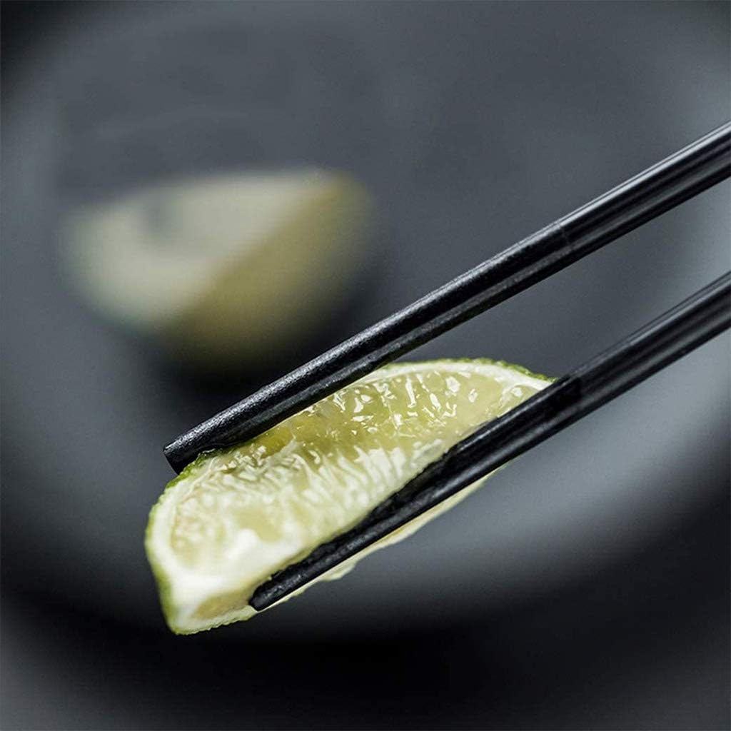 Bacchette Lavabili in lavastoviglie, Set di Bacchette, 10 Paia di Bacchette in Stile Giapponese, Cinese e Coreano, Regalo, Bacchette in Fibra di Vetro Nere riutilizzabili