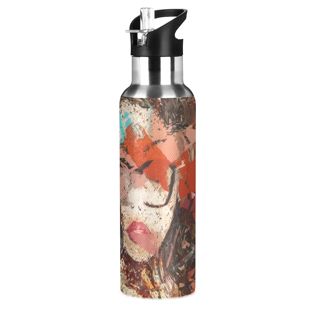 Stainless Steel Water Bottle, Abstract Woman 600ml BPA Free Sports Bottle  for Kids Adults : Amazon.de: Sports & Outdoors