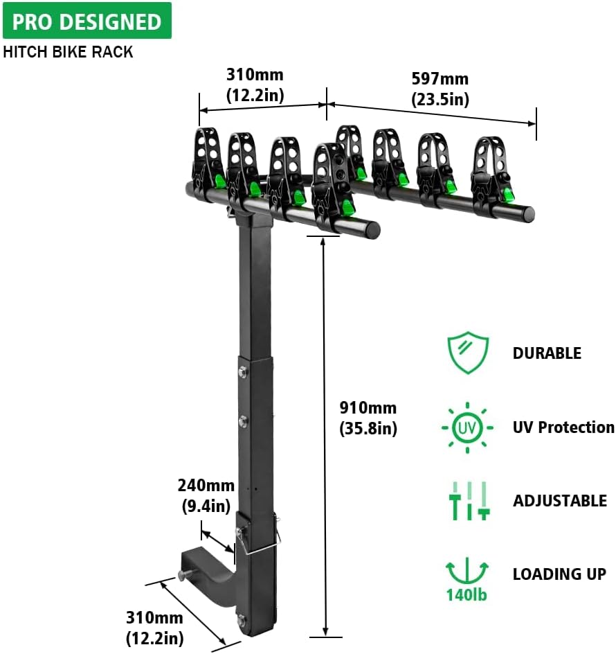 Suреr Chеар 🛒 AUREOLE Bike Rack for Car,4 Bike Hitch Racks with 2-Inch Receiver,Bicycle Carrier Racks Hitch Mount Double Foldable Rack for Cars, Trucks, SUV's and Minivans-4 Bike Flаѕh Dеаlѕ - 60% оƒƒ AUREOLE Bike Rack for Car,4 Bike Hitch Racks with 2-Inch Receiver,Bicycle Carrier Racks Hitch Mount Double Foldable Rack for Cars, Trucks, SUV's and Minivans-4 Bike