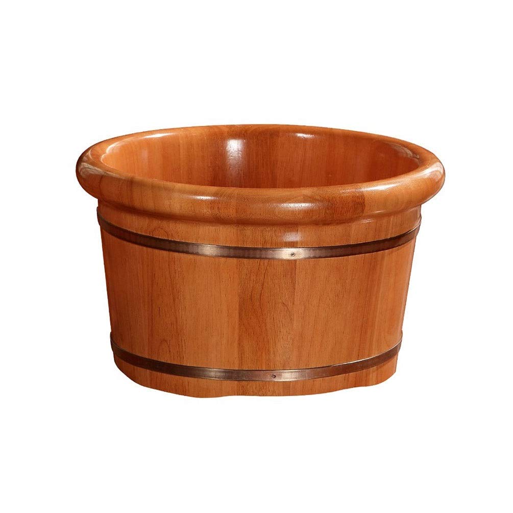Wooden Barrel Foot Spa Wooden Foot Spa Bucket,Foot Wash Basin for Foot Bath,Foot Soaking Tub,Solid Oak Wood Foot Soaking Barrel Bucket Present Friendship and Virtue
