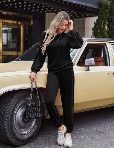 Beyove Women Velour Sweatsuits 2 Piece Tracksuit Sets with Pockets Sweatshirt & Sweatpants Leisure Jogger Outfits S-XXL3
