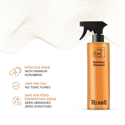 Image of Kitchen Cleaner Spray, Orange Scented, Non-Toxic Natural Formula, 500ml, with Spray Nozzle for Stoves, Chimneys, Countertops, Appliances