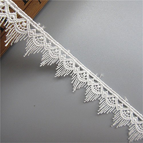 image for Qiuda 5 Meters Scalloped Tassel Fringe Band Lace Trim Ribbon 2 cm Widt