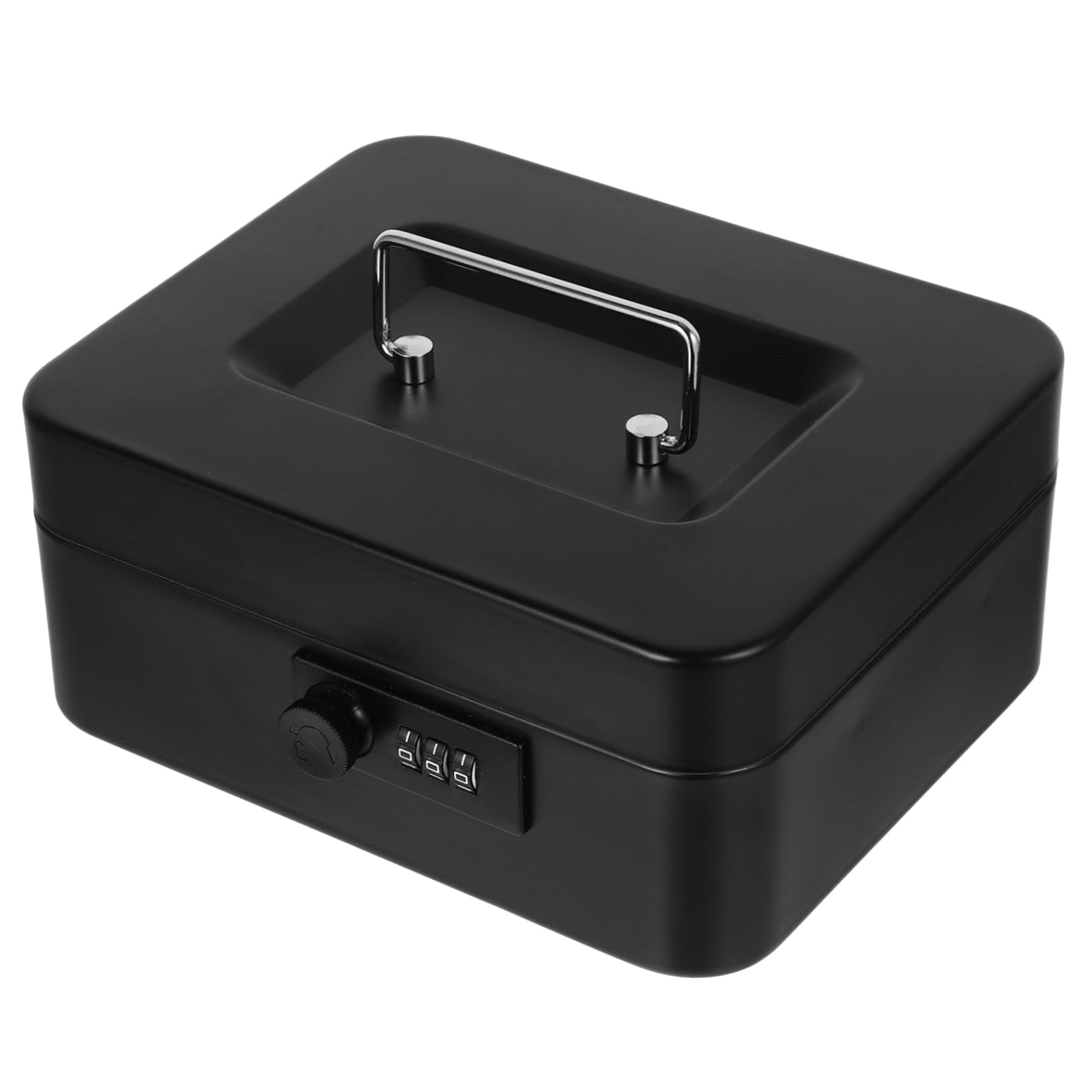 POPETPOP Caja de Dinero con Cerradura Caja de Metal para Escritorio Pequeña con Cerradura para Guardar Joyas el Hogar o Oficina