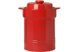 Deluxe Sauerkraut Fermentation Crock 0.5 Gallon Red