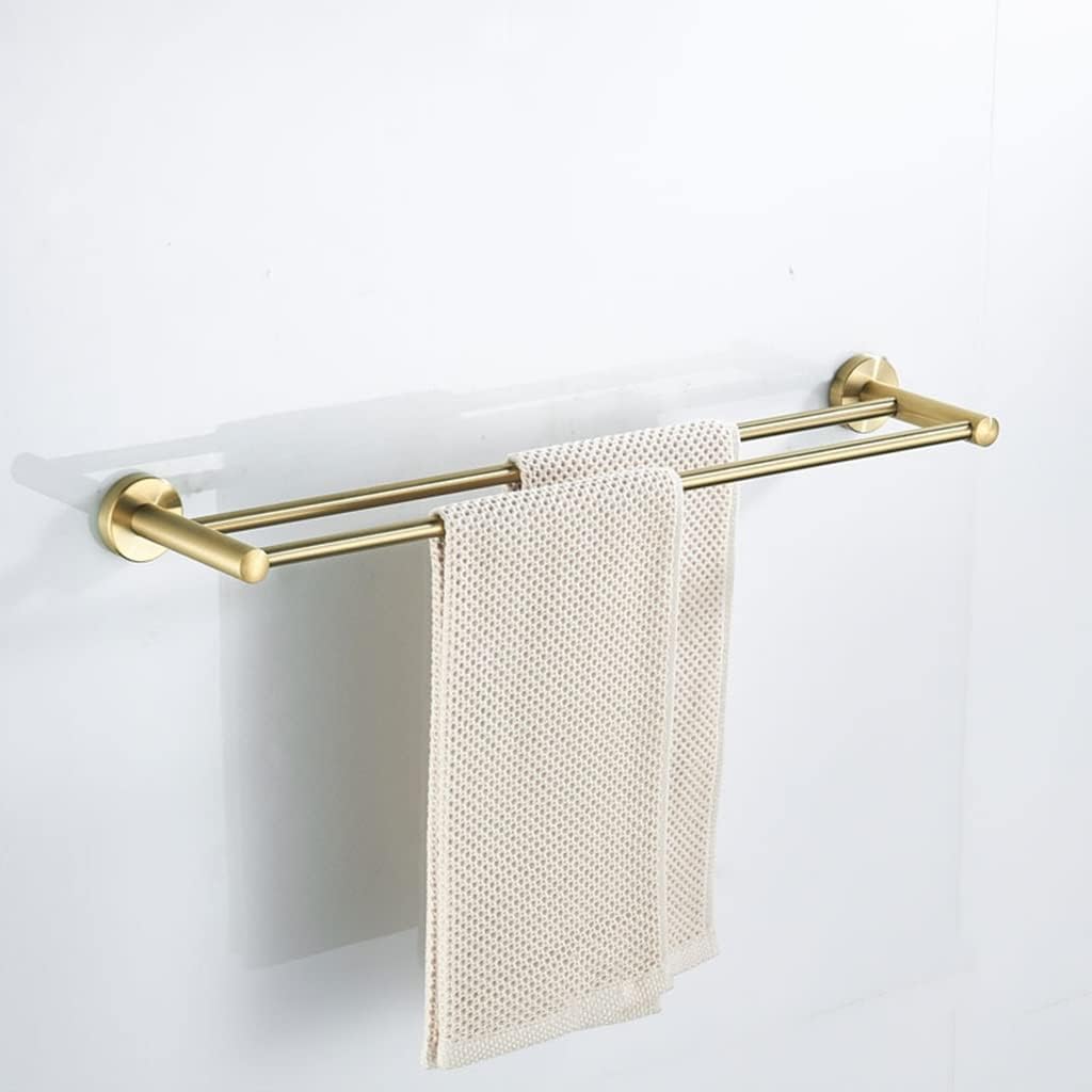 Towel Rails Brushed Gold Towel Bar Wall Mounted 304 Stainless Steel Hand Towel Bar Bathroom Towel Holder Kitchen Dish Cloths Hanger Towel Racks (Color : Single Rod)