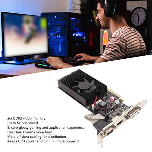 ZenithAur DirectX 12 Gaming Graphics Card, GTX 730 2GB DDR3, 128bit 5Gbps Support DVI VGA HD Multimedia Interface, Single Cooling Fan, for Computer - Image 4