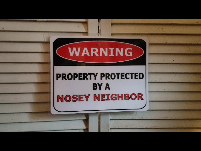 Amazon.com : PCSCP Warning Property Protected by Nosey Neighbor
