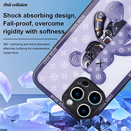 Apple Iphone 13 Pro Case – Aesthetic Iphone 13 Pro Case Design With Cute Teddy Bear Robot Print – Stylish Bling Iphone 13 Pro Case – Premium Quality – Superior Fall & Anti Scratch Protection (Brown) #TOP4