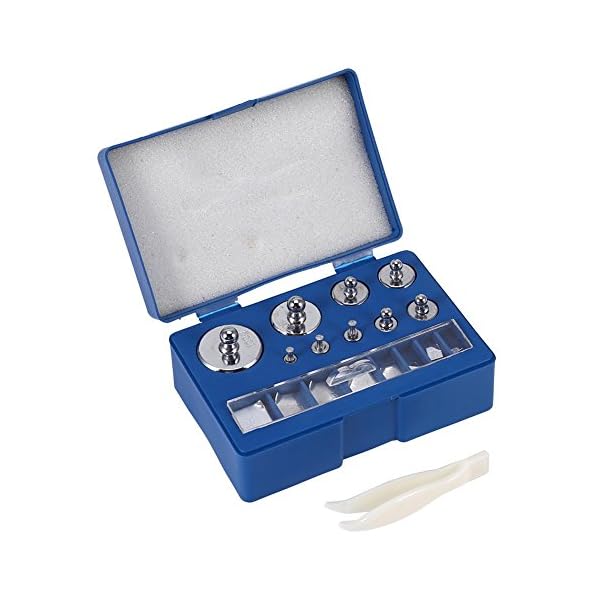 Kalibratiegewichten Set 17-delig, 10 Mg-100 G Kalibratiegewichten met Kalibratiegewichtpincet Roestvrij Staal voor Digitale Sieradenweegschalen Laboratoriumonderzoeksgewichten +/- 0,003 G