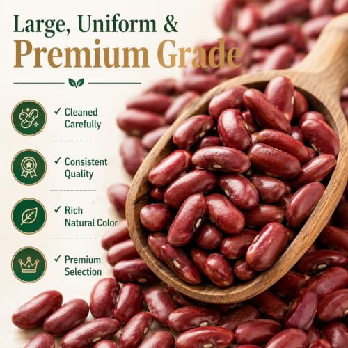 Image of Beans & Grains Organic Unpolished Rajma (Red) | 100% Natural, Chemical-Free & Protein-Rich Pulses | Hygienically Packed | (1kg)
