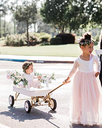 2Bunnies Girl Peony Lace Back A-Line Straight Tutu Tulle Party Flower Girl Dress  thumb #2