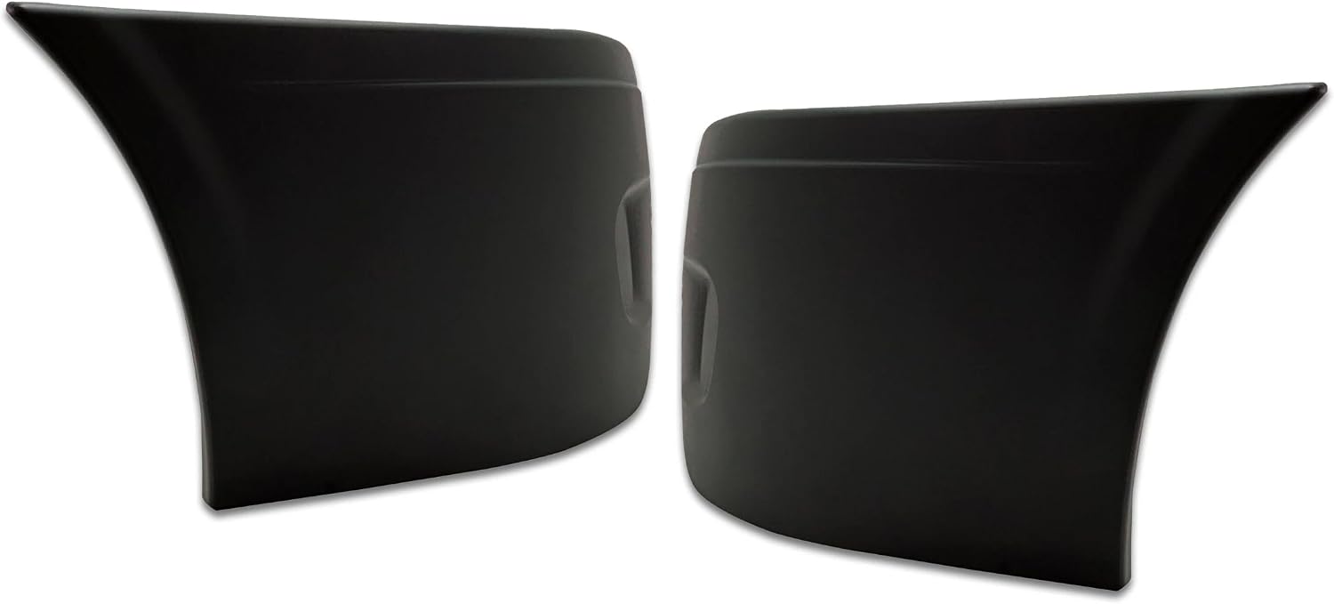 KOZAK Outer Bumper Corners Cover No Fog Lamp Hole Set (Left Driver & Right Passenger Side), Compatible with Freightliner Cascadia 2008-2017, Includes Logo, 2x 22" Windshield Wipers, Reflective Vest