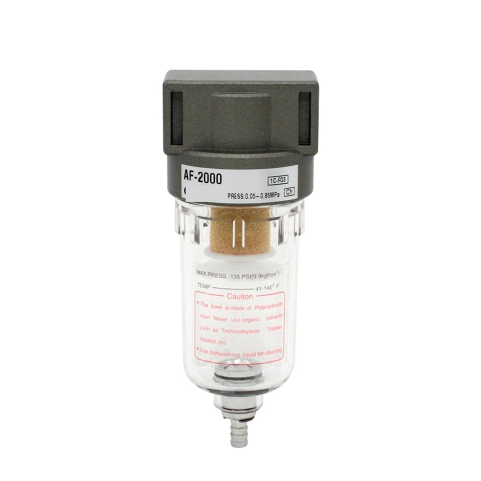 Filtre séparateur eau huile AF2000 à drainage intégré pour air comprimé