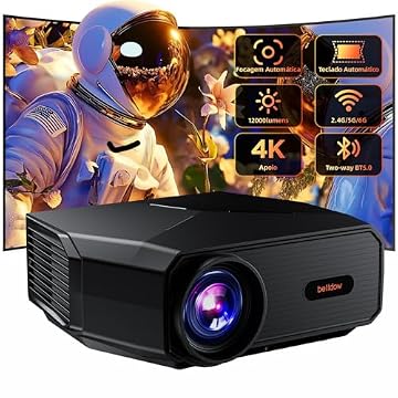 Projetor Portátil 4K/8K 12000 lúmens Android