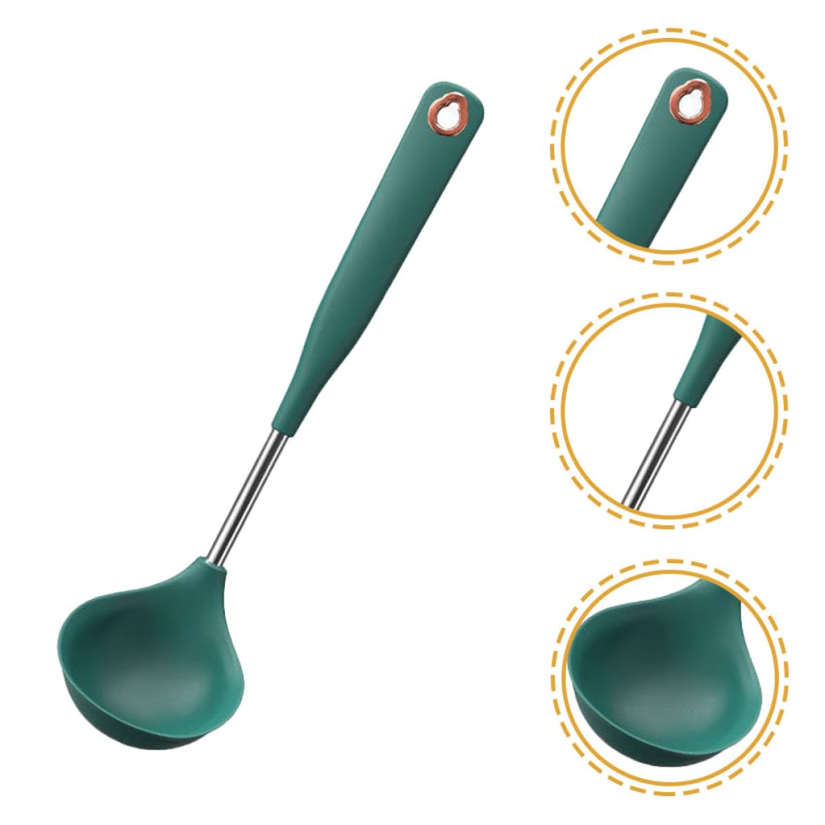 Cabilock 5 Pièces Manche Long en Acier Inoxydable, Louche à Soupe en