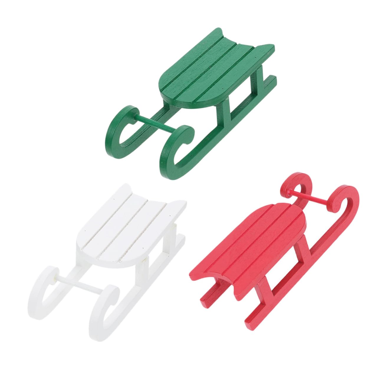 3 Juegos Mini Trineo Navideño Trineo Colgante De Navidad Mini Arboles De Navidad De Nieve De Navidad Decoraciones De Cumpleaños De Invierno Decoración De Madera 3 Piezas * 3