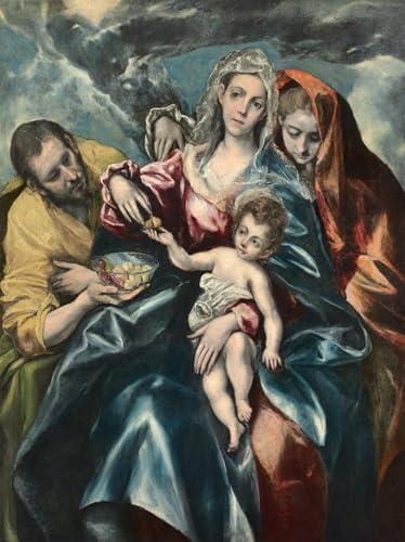 Lienzo La Sacra Famiglia de El Greco cuadro de 60x90cm para decoración