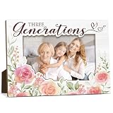 Tbaogusu Three Generations Picture Frame, Family Photo Frame for Families, 4x6 Wooden Picture Frames Gifts for Parents Grandparents, Home Living Room Bedroom Office Shelf Table Decor -019