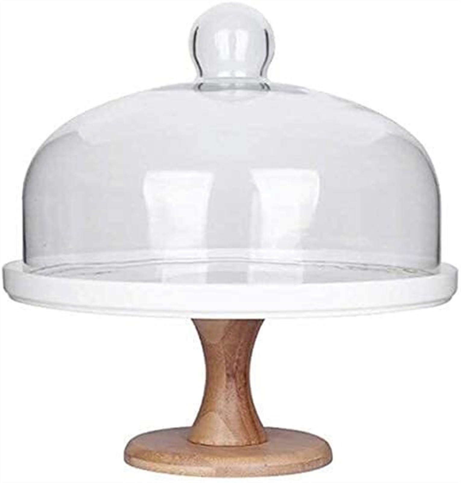 Présentoir à gâteaux avec dôme en verre 23x26cm pour buffet et bar