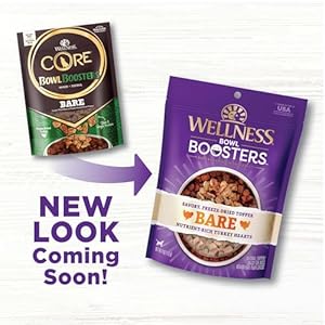 Wellness core naked bowl boosters for canine grain free freeze dried meals mixer or topper made with pure components turkey 4 ounce bag   cucciolini doodles