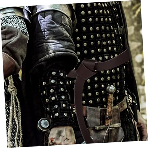 Medieval PU Belt for Renaissance Costume Viking Accessory for Men Women Durable Retro Design for Historical Reenactments Cosplay Events Craftsmanship4