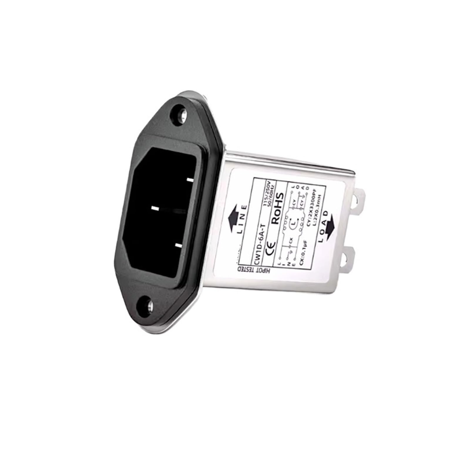 YTMJPQQJI CW1D-3A/6A/10A-T Power Filter CW1D-10A-T Anti-Interference Filter(CW1D-6A-T)