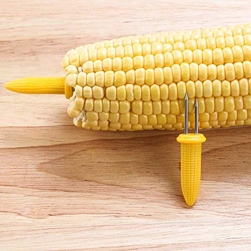 WINBOB 20 Pack Stainless Steel Corn Holders Corn on The Cob Skewers for BBQ Twin Prong Sweetcorn Holders Home Cooking Fork - Thumbnail 7