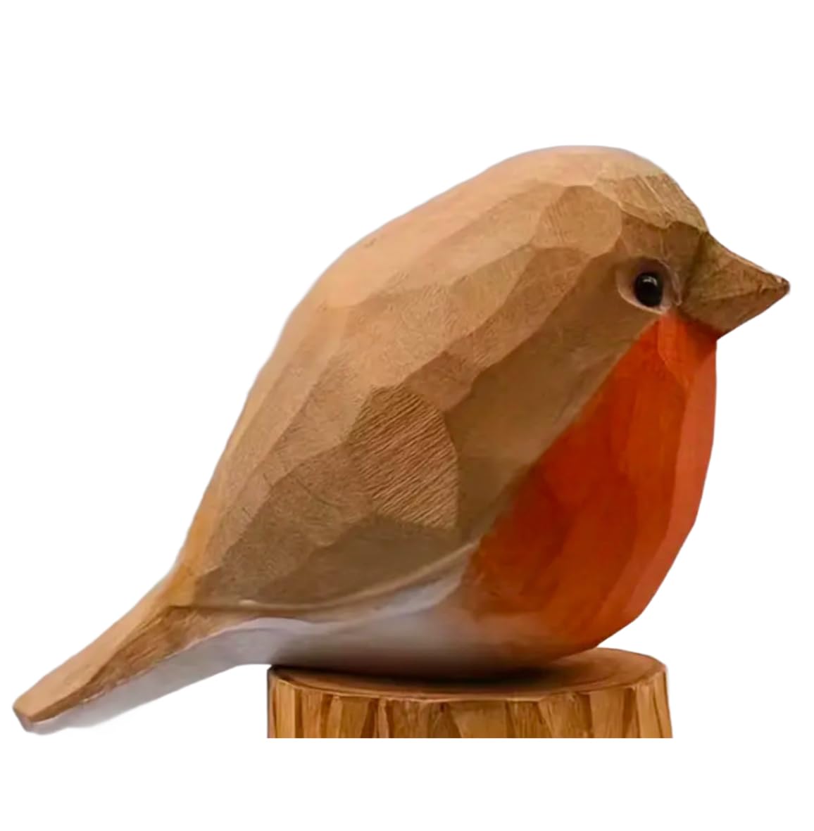 Handcrafted Wooden Robin Ornament, Garden Remembrance Token, Hand-Painted Bird Decoration