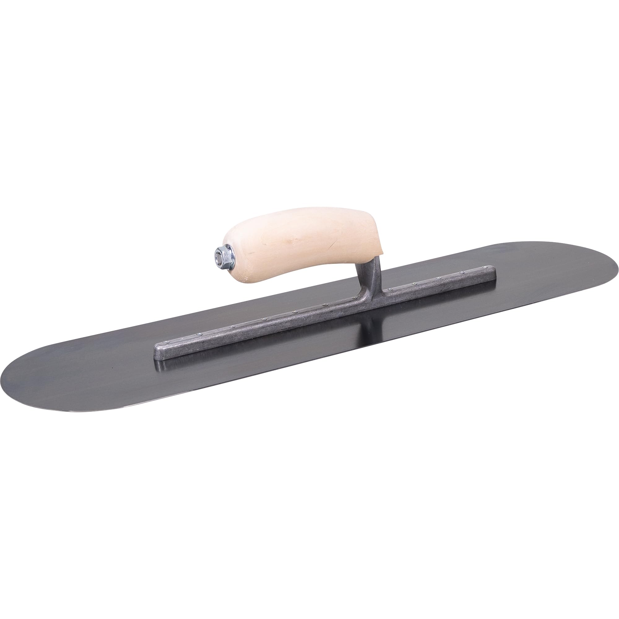 Marshalltown Truelle pour Piscine avec Manche en Bois - Acier Bleu pour Sol et Béton - Dimensions 508x127 mm