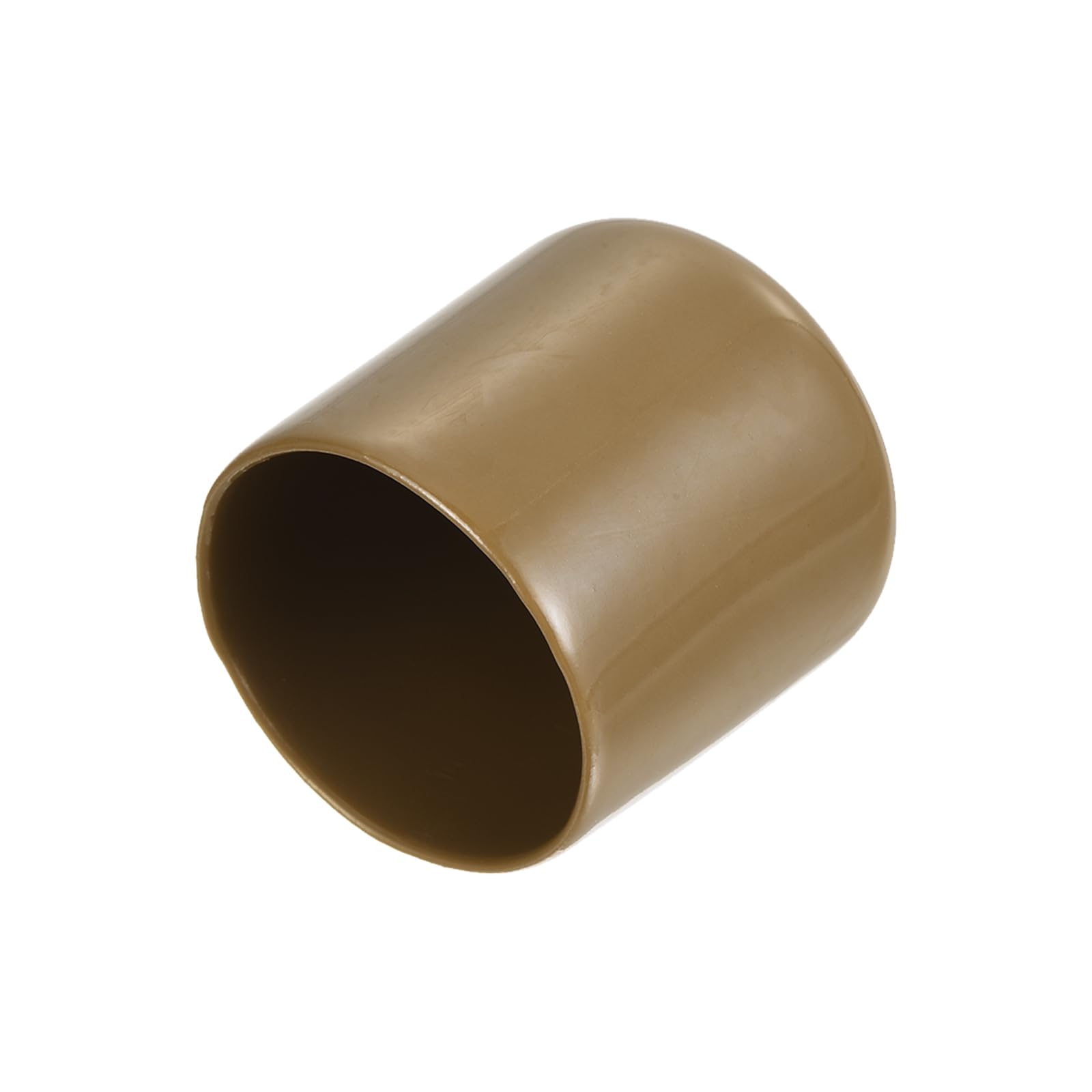 uxcell 20pcs Rubber End Caps 29mm(1 1/8") ID Vinyl PVC Round Tube Bolt Cap Cover Screw Thread Protectors Light Brown