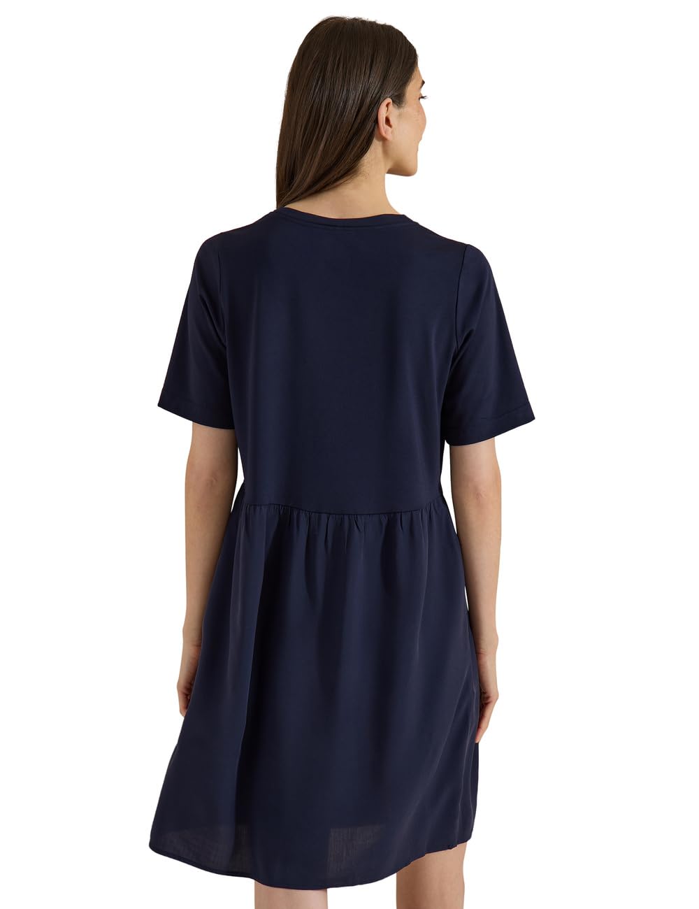 Cecil Damen 1409503 Knielanges Kleid mit Strukturmix (1er Pack)