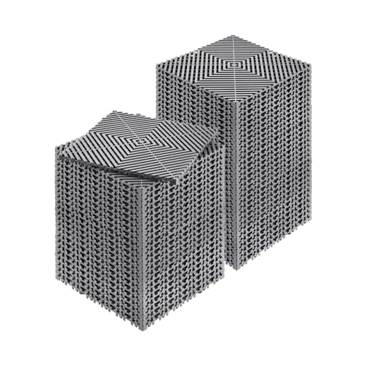 VEVOR Set 55 Piastrelle per Piscina da Giardino 30 x 30 x 1,5cm, Piastrelle Traforate Grigie per Pavimentazione Antiscivolo in PVC a Drenaggio Rapido per Interni & Esterni per Bagno Piscina Giardino