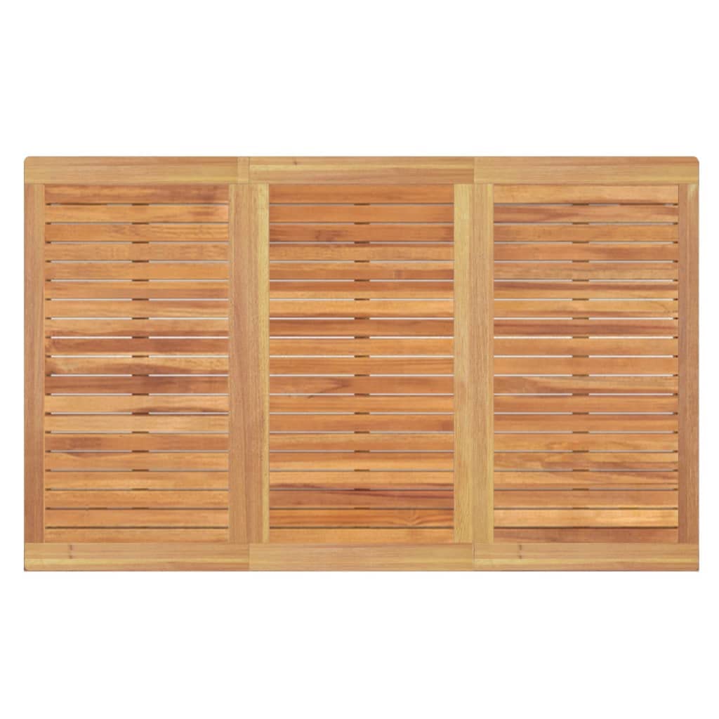 Juego de muebles de jardín de madera de teca maciza con propiedades repelentes al agua y tablero de mesa estable, juego de muebles de jardín para exteriores