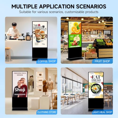 Image of 43 inch 2K Non-Touch IPS Floor Signage Kiosk, Displays by CMS, App, USB, HDIM