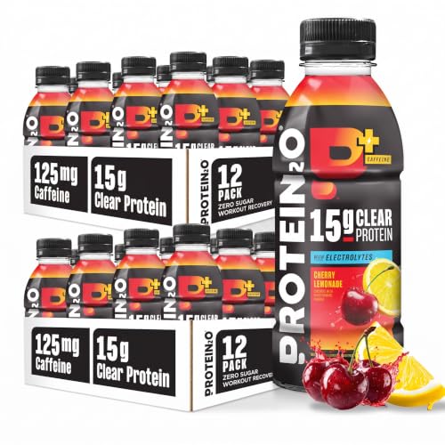 Protein2o 15g Whey Protein Infused Water Plus Energy,Cherry Lemonade,16.9 oz Bottle,(Pack of 24)