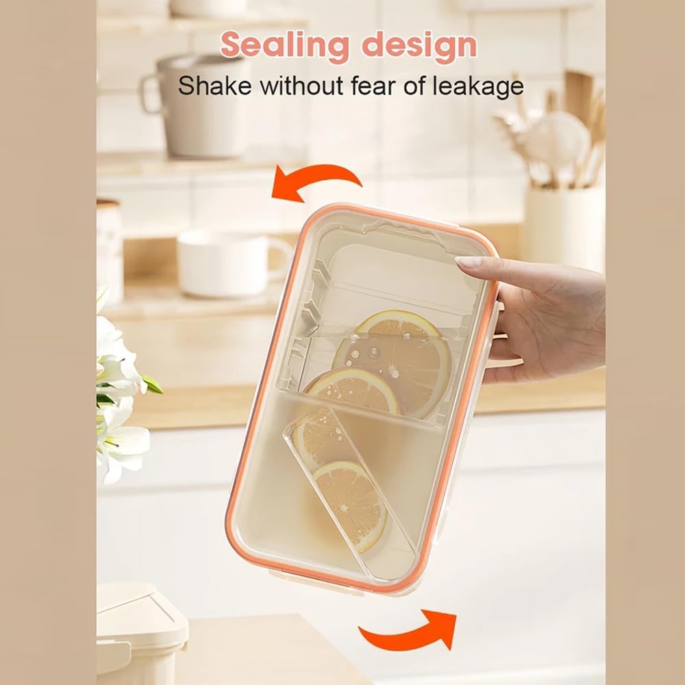 Kimchi Cutter 3 in 1 Food Meat Cutting Storage Container Kit,Kimchi-cutter Sealed Container, Kimchi-Tong Side Dish-Tong Vegetable Tong,Large Capacity Food Dispenser